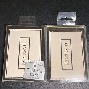 2 packs of Thank You cards. 16 cards and envelopes.